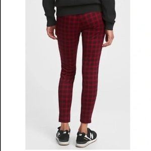 GAP Red Plaid Ponte Leggings